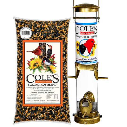 Blazing Hot Blend 5lb + Terrific Tube feeder banner