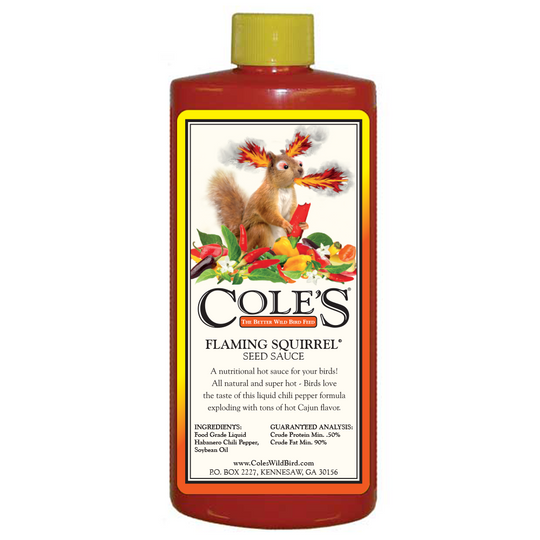 Flaming Squirrel Seed Sauce 16 oz banner